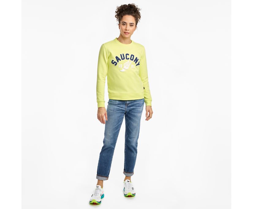 Saucony Rested Crewneck Women's Shirts Light Green | AU 287QMAZ